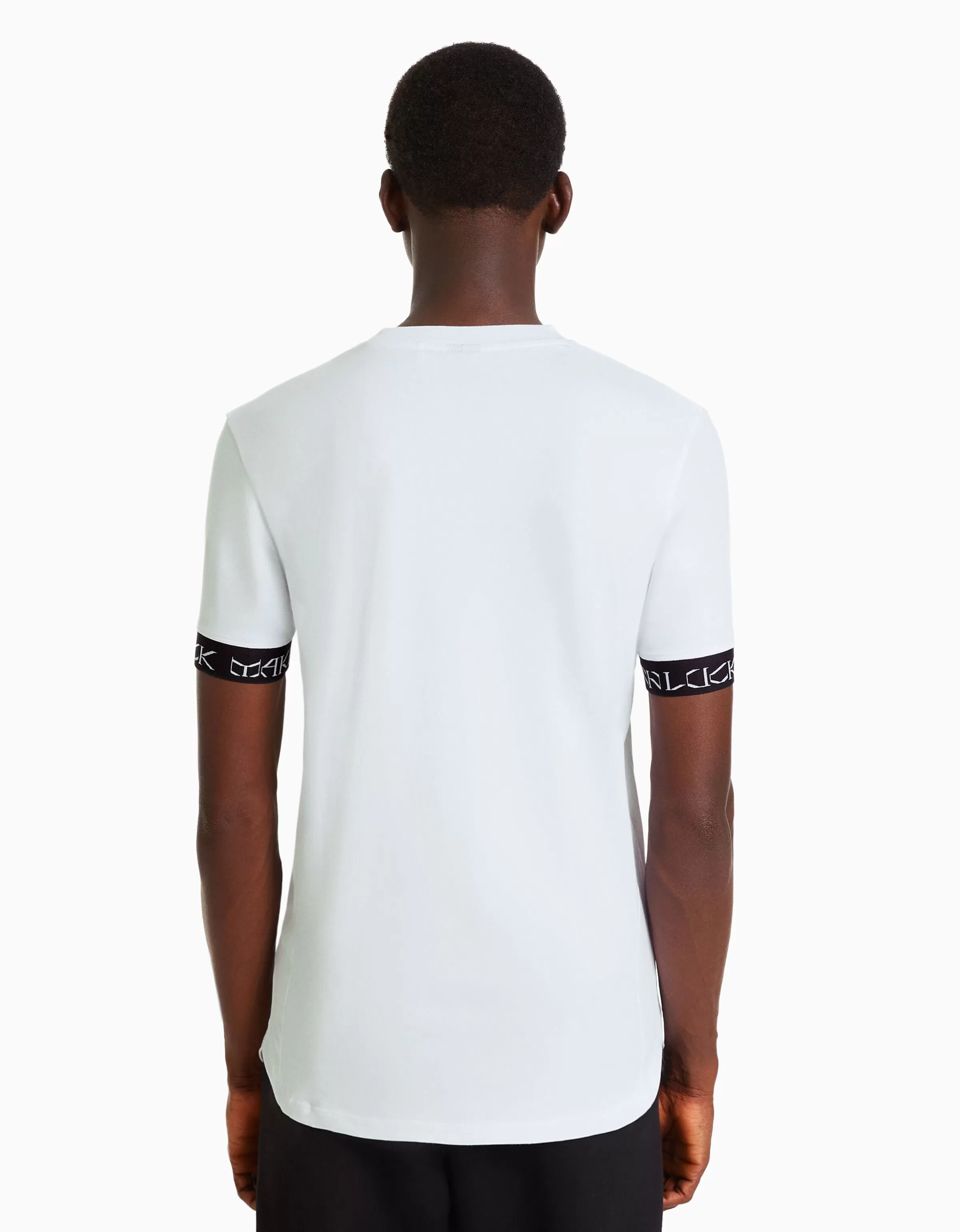 Maglietta Uomo Modellante con Maniche Corte - Design a Coste Strutturate in Tonalità Turchese Bershka Collection