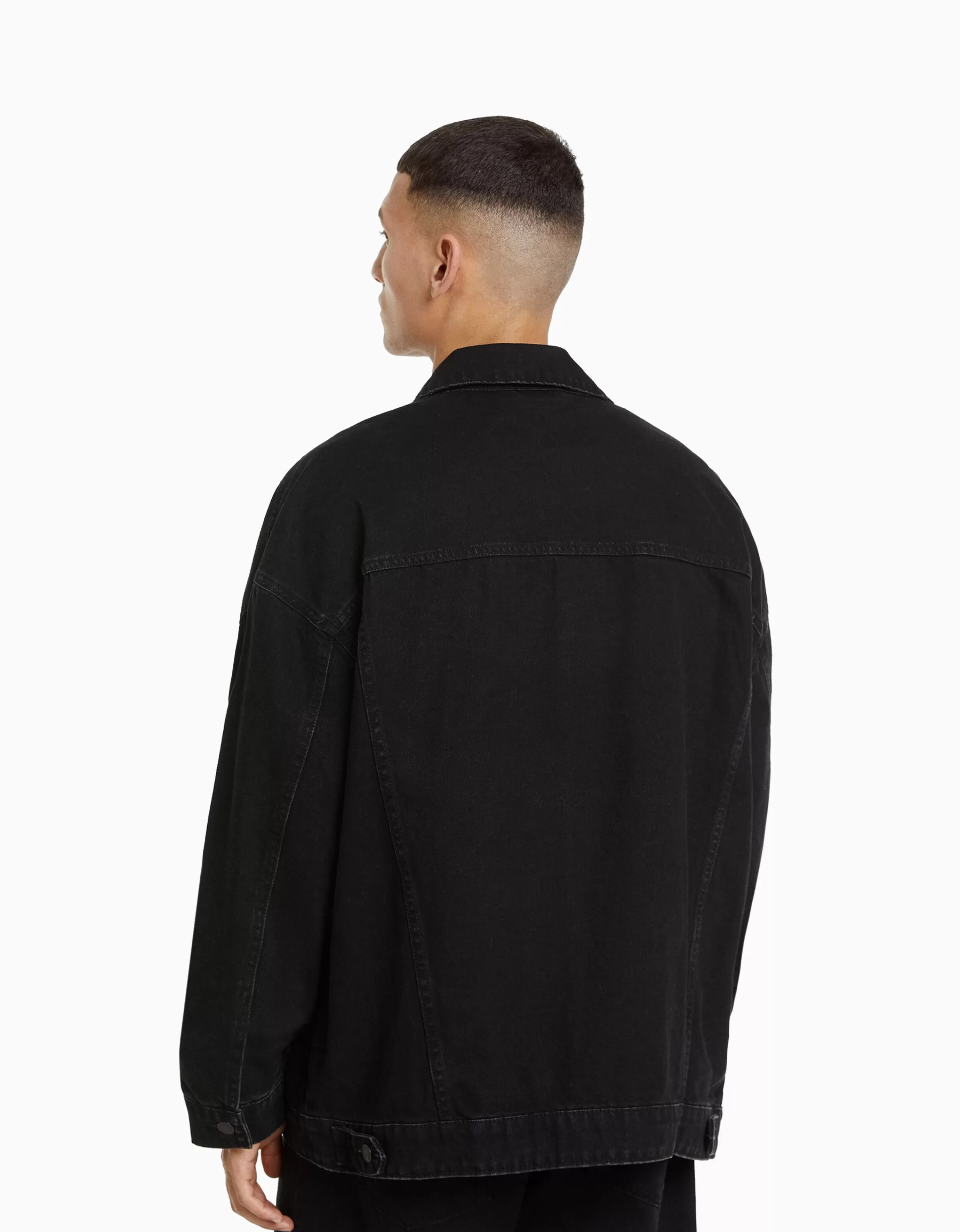 Giacca in Denim Oversize Nera - Stile Casual con Taglio Comodo | Bershka Giacche Autunnali