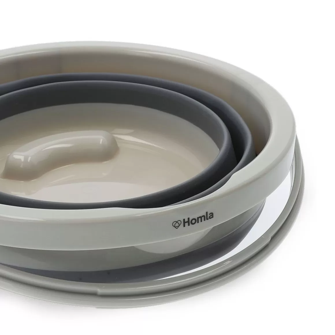HOMLA Secchiello Compatto Piegevole con Sistema Lavaggio Rapido, 5 Litri - Design Pratico per Spazi Ridotti
