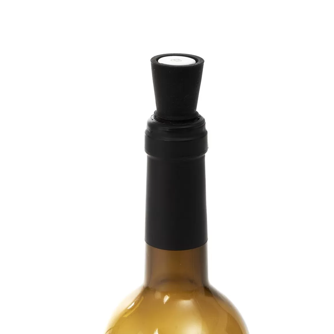HOMLA Tappi per Vino in Silicone Alimentare - 2 Pezzi, 6 cm, Nero Elegante per Conservazione Ottimale