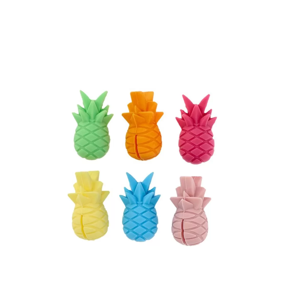 Adesivi estivi rimovibili HOMLA - Decorazioni tropicali ananas per bicchieri e coppe, 6 pezzi impermeabili
