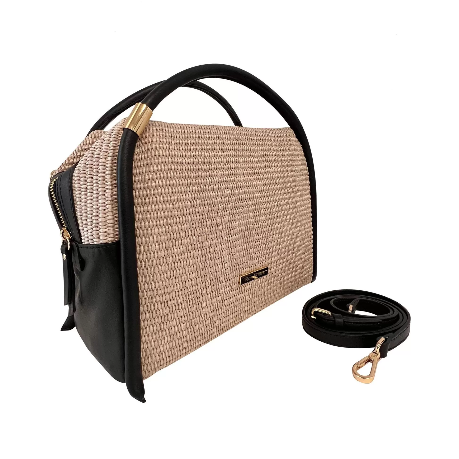 Elegante Borsa Intrecciata Raffia Alberni di Ron White - Accessorio Essenziale per lo Stile Da Donna