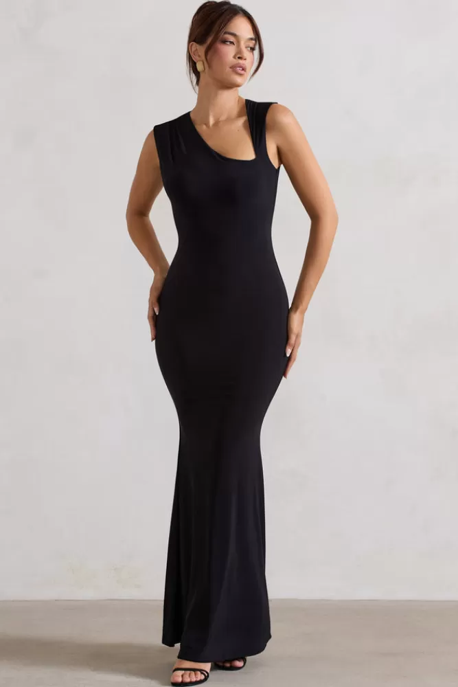 Club L London | Abito Senza Maniche con Intagli Eleganti - Nero Puro, Acquisto Online