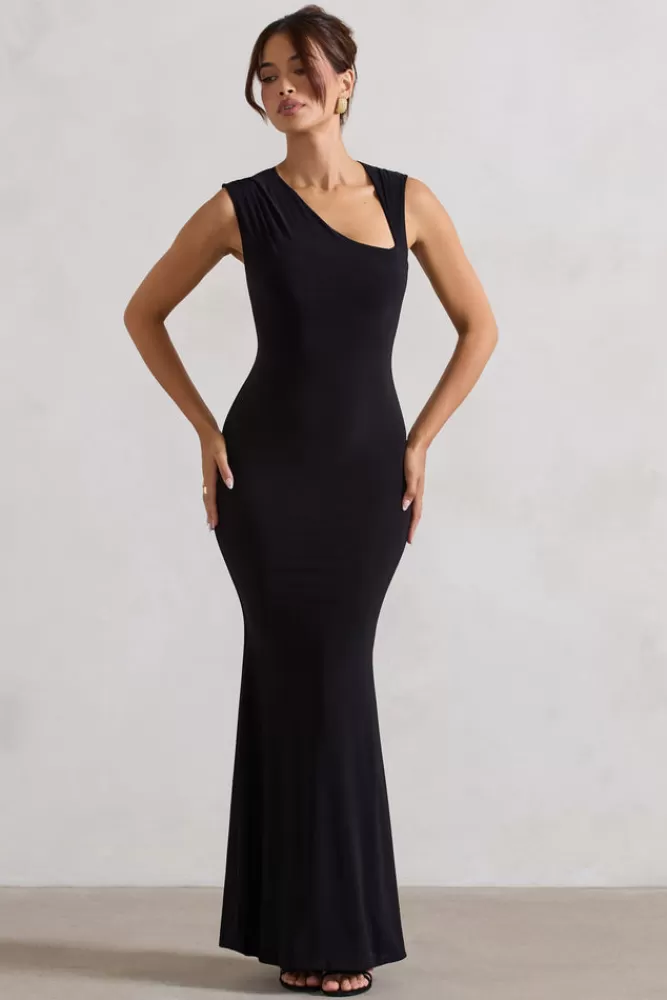 Club L London | Abito Senza Maniche con Intagli Eleganti - Nero Puro, Acquisto Online