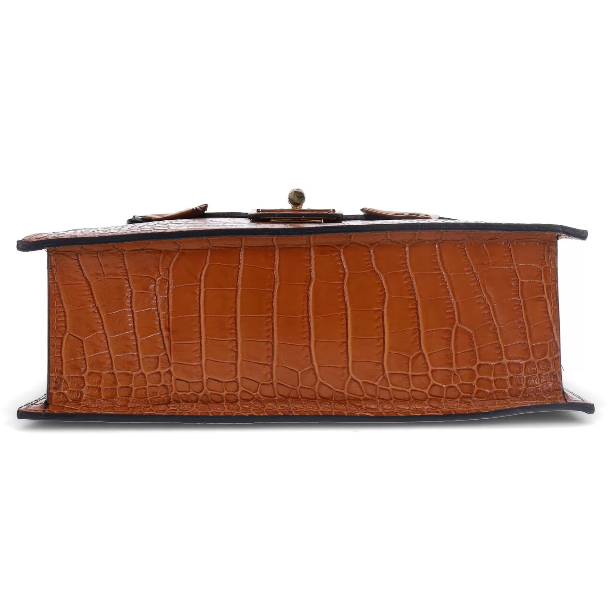 Ron White Dominique - Borsa Elegante a Tracolla in Pelle Verniciata con Chiusura Magnetica, Nero Classico per Occasioni Speciali