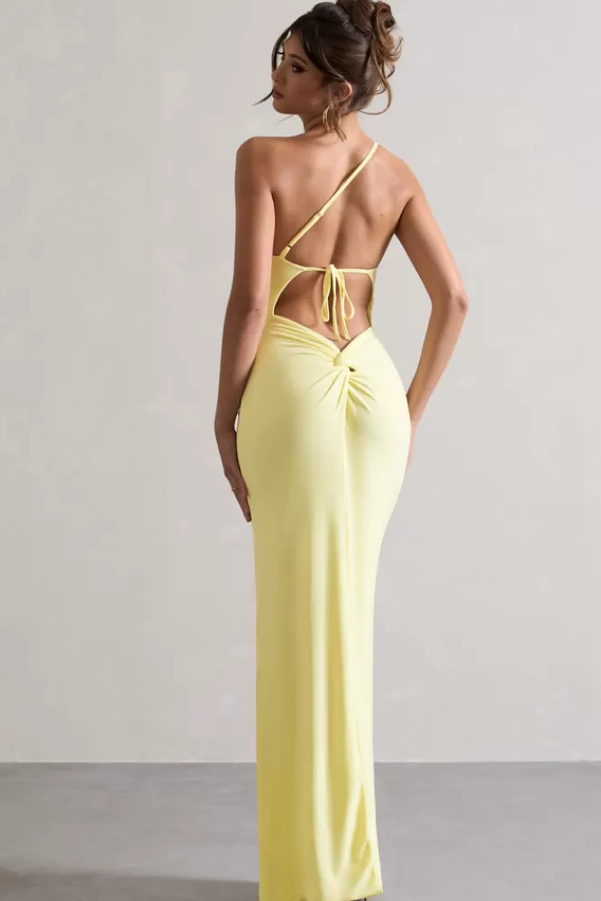 Abito Longuette Monospalla con Dettaglio Schiena Aperta - Collezione Estiva LEMON by Club L London