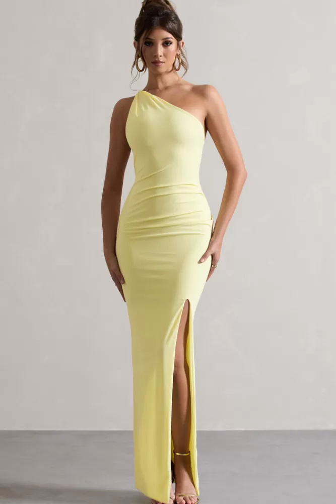Abito Longuette Monospalla con Dettaglio Schiena Aperta - Collezione Estiva LEMON by Club L London