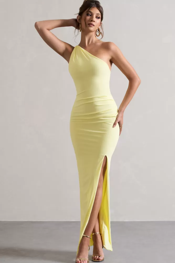 Abito Longuette Monospalla con Dettaglio Schiena Aperta - Collezione Estiva LEMON by Club L London
