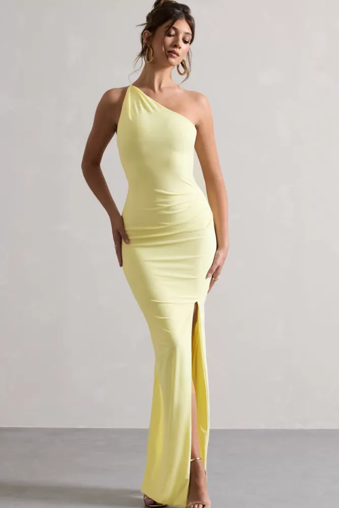 Abito Longuette Monospalla con Dettaglio Schiena Aperta - Collezione Estiva LEMON by Club L London