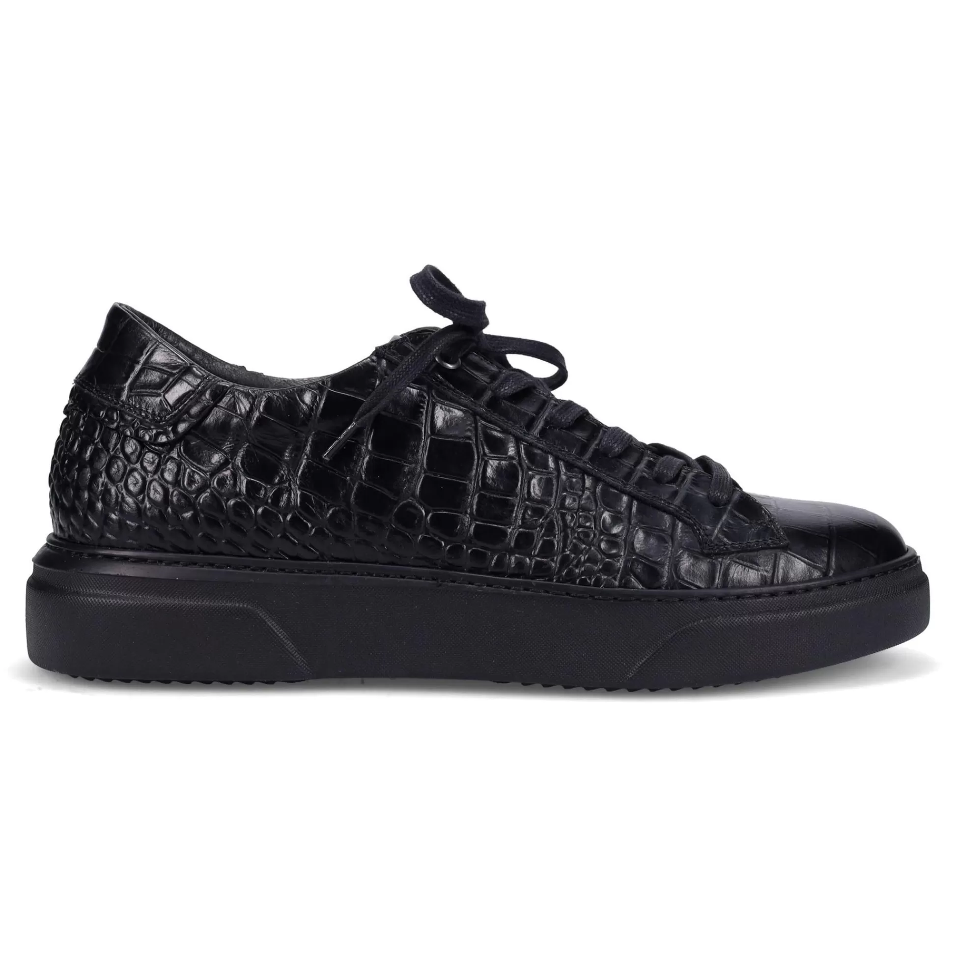Scarpe da Ginnastica Eleganti Donna Ron White - Modello Mathew con Design in Pelle Effetto Coccodrillo