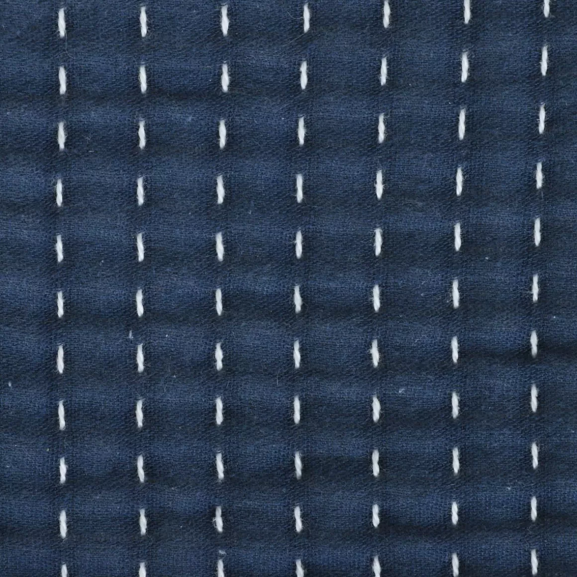 Copriletto Elegante HOMLA Selina in Morbida Mussola Trapuntata, Design con Cuciture Decorative, Tinta Unita Avio-Blu, 180x220 cm