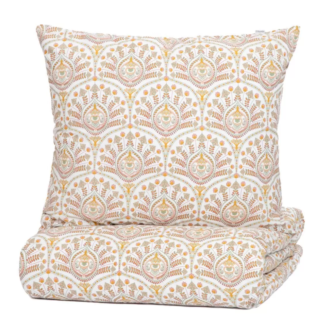 Set Lenzuola HOMLA Fanya - Puro Cotone 140x200 cm con Federa 70x80, Design Elegante per Letto Matrimoniale - Confortevole e Traspirante 

（：，，