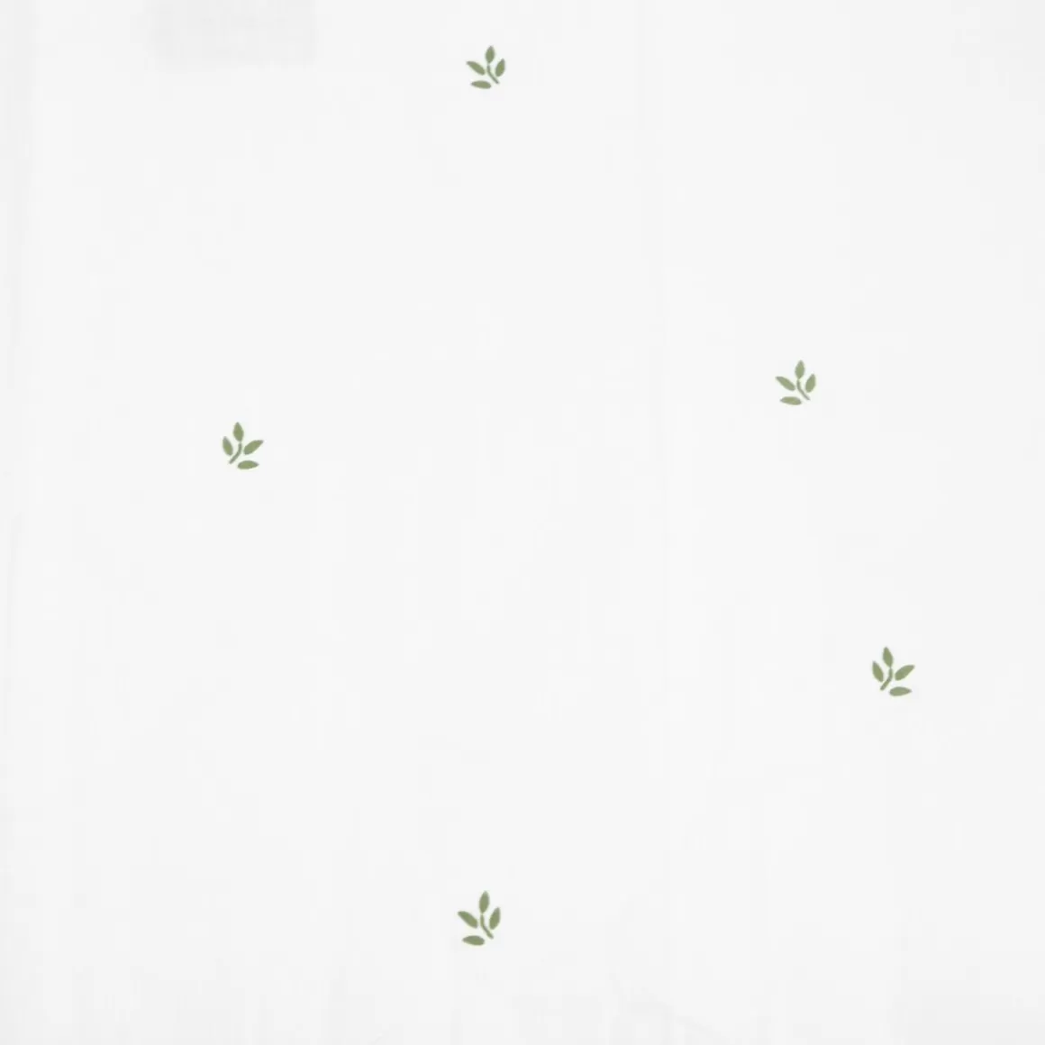 Set lenzuola HOMLA in morbido cotone - Motivo foglie delicate con finitura verde smeraldo, Misura piazza e mezza 140x200 cm + federa cuscino 50x60 cm
